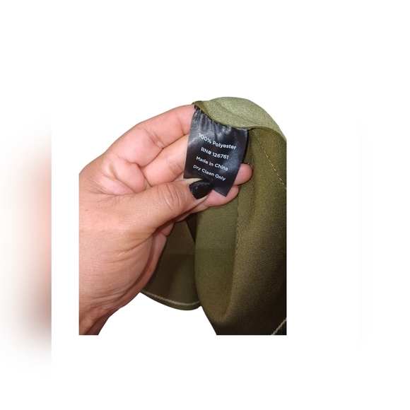 Black Label Green Trench Coat with Shoulder Epaulettes - Picture 7 of 8
